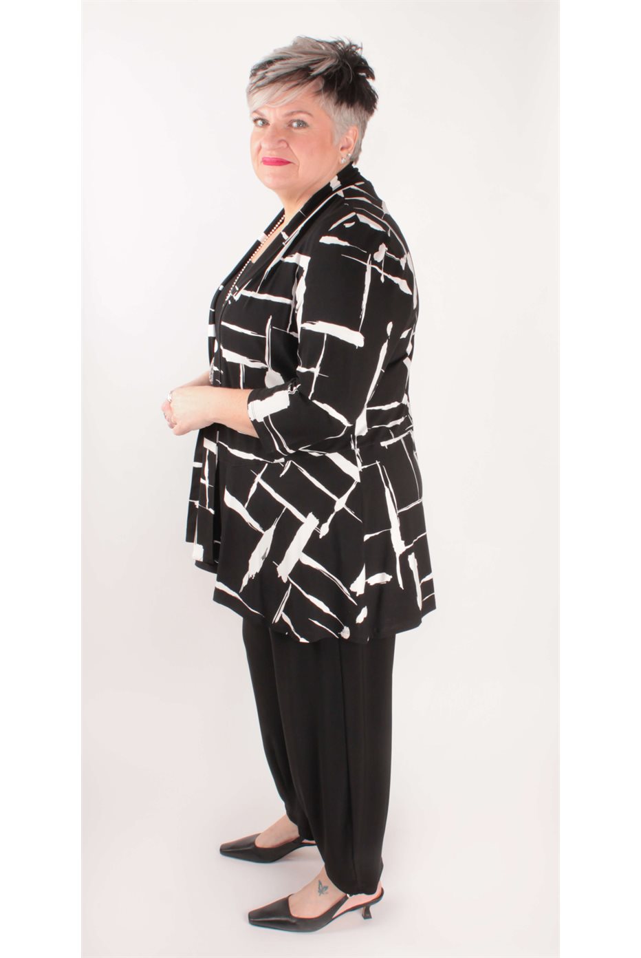 Cardigan Noir / Ivoire